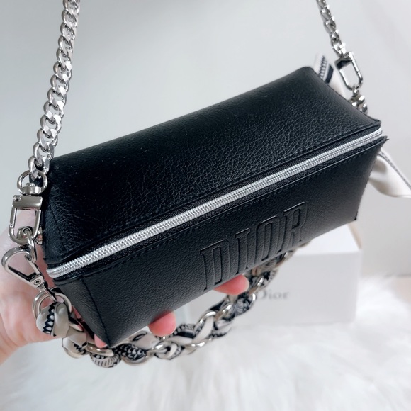 🖤New Dior Cosmetic Mini Square Pouch DIY /Crossbody/Tote🖤 - Picture 6 of 12